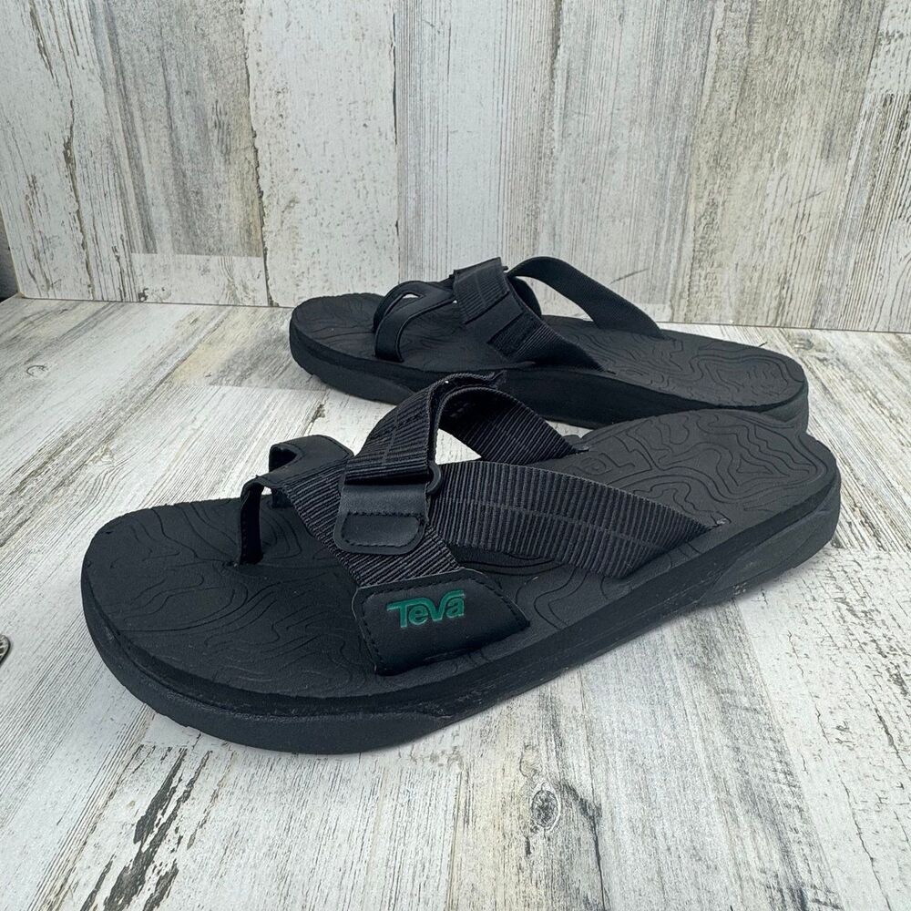Teva Revive 95 Men's Black Sandals Slides Flip Flops 1124052 US 12M / UK 11 /EU